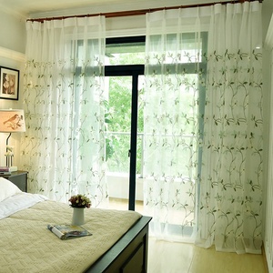 MOQ basso di Stile Cinese Traslucido Floreale Ricamato Giallo Finestra Sheer <span class=keywords><strong>Tende</strong></span> Voile <span class=keywords><strong>Per</strong></span> Balcone Banchetto di Nozze <span class=keywords><strong>Sala</strong></span> - Product Image 4