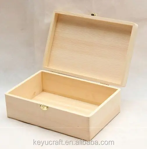 Unfinished Cheap Plain Wooden Box