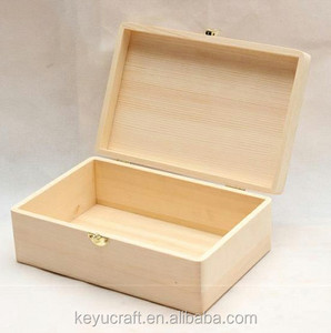 Unfinished Cheap Plain <strong>Pine</strong> Wooden <strong>Box</strong> with Natural Color Storage Packaging <strong>Box</strong> - Product Image 5