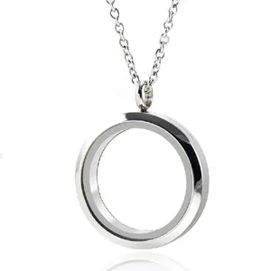 Most popular stainless steel memory floating frame living glass locket