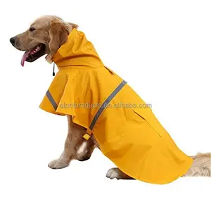 애완 동물 방수 옷 경량 비 재킷 판초 개 비옷 레인 코트