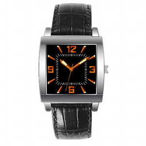 Montre de luxe à boîtier carré en alliage 2021, grands chiffres, cadran romain, étiquette privée, logo d'entreprise, fabricant de montres sur mesure, <span class=keywords><strong>mouvement</strong></span> SEIKO - Product Image 2