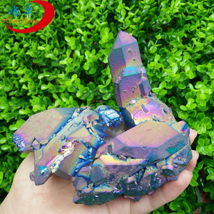 Aura Quartz Gros Guérison Traités À La Chaleur Titane Aura Quartz Cluster, Métaphysique Et Cristal - Product Image 2