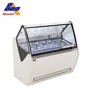 18 padelle contatore top ice cream display frigorifero per ice cream gelato