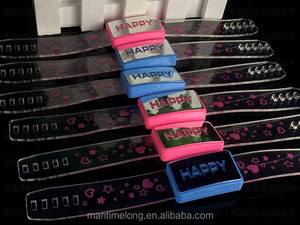 Adjustable "<strong>Happy</strong>" <strong>Letter</strong> Band Christmas Led Slap Bracelet Slap Wristband - Product Image 4