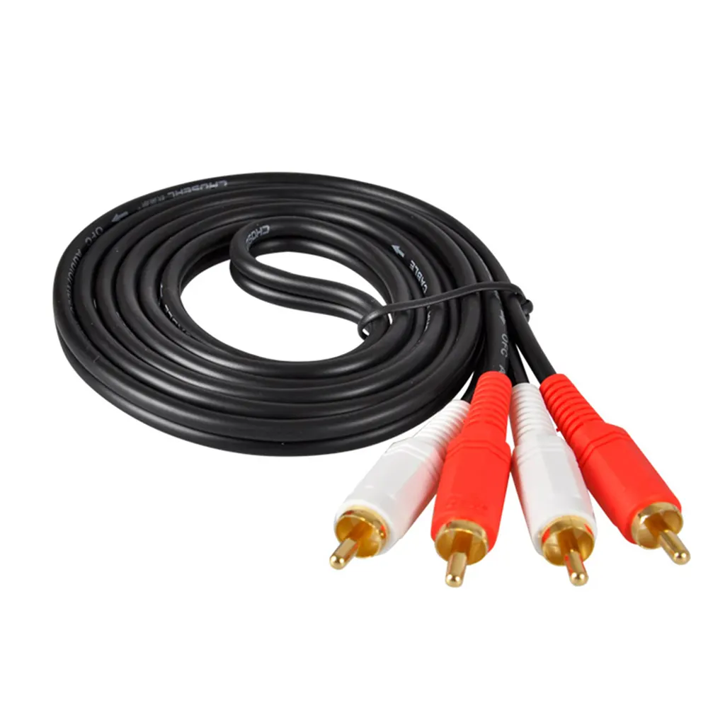 5FT Twisted Pair Gold Plated 2RCA Male to 2RCA Male Stereo Audio Video Cable for Home Theater HDTV