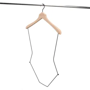 Small Hangers Body Shape Wooden Bikini Swimwear Hanger With High Quality Small Quantity