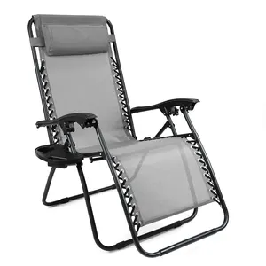 Niceway été meilleure vente léger chaise de gravité zéro avec porte-gobelet en métal polyvalent chaise de pêche carpe chaise de plage