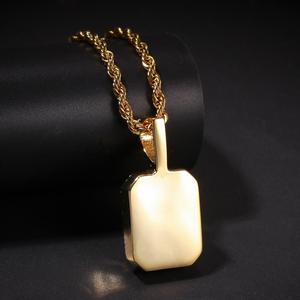 Nhà Thiết Kế Hiphop Nhiều Màu CZ Đá Quý Vuông Pha Lê Rhinestone <span class=keywords><strong>Ruby</strong></span> Mặt Dây Chuyền Nam Vòng Cổ - Product Image 3
