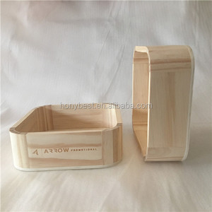 Unfinished Pine Wood Display Tray Organizer Round Corners Wood Gift <strong>Box</strong> Without Lid <strong>Empty</strong> Wooden <strong>Hamper</strong> Boxes for Package Gifts - Product Image 5