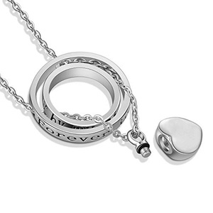 Non è più al mio fianco, per sempre nel mio cuore intagliato medaglione cremazione urna ciondolo ricordo - Product Image 3
