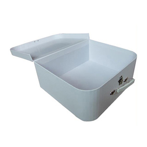 Mini <span class=keywords><strong>maleta</strong></span> de papel Kraft blanca personalizada de cartón, venta al por mayor, proveedor de China - Product Image 2