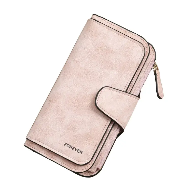 人気のマルチカラーファッション女性用ロングレザー財布
