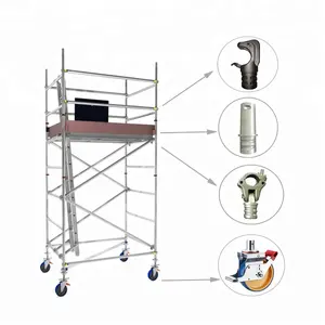 used construction scaffolding of Double width 3m mobile scaffold tower