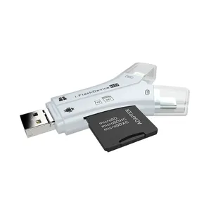 Pendrive Waterproof Metal Silver U Disk Memory Disk Usb 2.0チップカードとカードリーダー