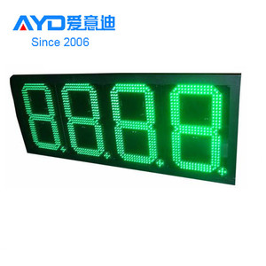 8888 Combinatie Ijzeren Kast Pure Groen Gas Station Led Prijs Wisselaars Elektronische 7 Segmenten Led Display - Product Image 2