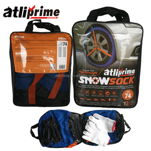 Atliprime montage rapide de fibre de polyester de traction automatique chaussettes à neige, neige textile anti-dérapant couverture de pneu, tissu textile chaîne à neige - Product Image 5