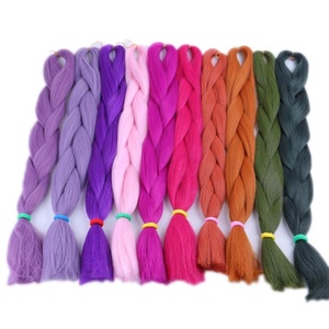 24 "60cm gấp 80gram (1001-t2404) henlon nhiệt độ cao Bubblegum hồng xanh Jumbo Braid 100 tổng hợp bện tóc - Product Image 4
