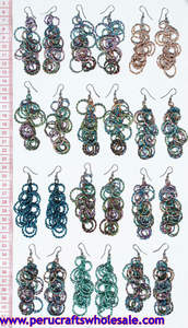 ต่างหูแฟชั่นชาวเปรูที่ทำด้วยมือเครื่องประดับลวดโลหะทำด้วยมือทำมือทำจากเปรู - Product Image 2