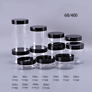 Pot à cookies en plastique transparent pet, récipient cosmétique de 150ml, avec couvercle en aluminium, de 150g, offre spéciale - Product Image 6
