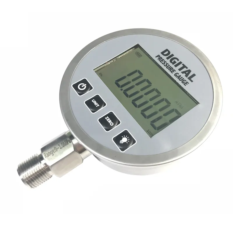 Manómetro Digital de vacío hidráulico G 1/4, conector macho, medidor de presión de agua, Gas y aceite, manómetros de 4 pulgadas, 0-1000bar