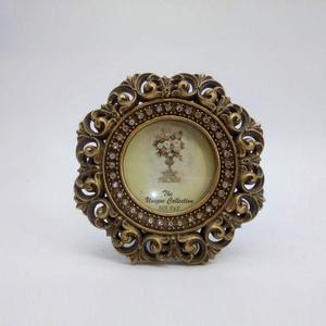 Khung Ảnh Vàng Bạc Khung Ảnh Tròn Baroque Nhỏ 2.5*3.5 Với Đường Viền Zigzag - Product Image 4