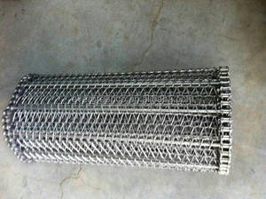 Velocidade ajustável Fogo Resistente Food Grade Aço Inoxidável Espiral Wire Mesh Correia Transportadora para Transporte Usado
