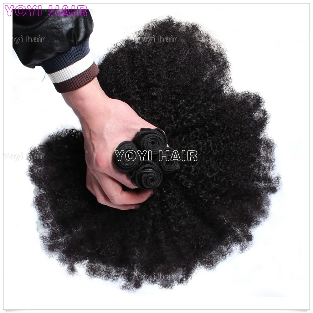 Top quality afro kinky curly 4a/4b/4c Mongolian virgin hair 100% Natural Hair weave