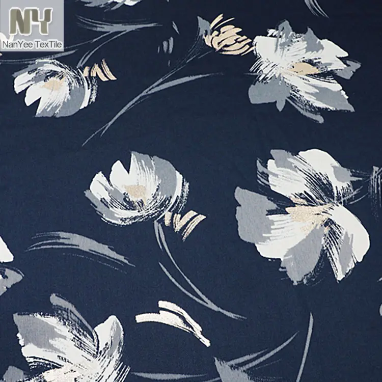 Nanyee Textile Reed Flower Design Gewebter Polyester Lurex Jacquard Stoff