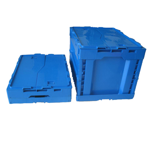 600*400*355 Katlanabilir Plastik Saklama Kutuları Kapaklı İstiflenebilir 66L Geri Dönüştürülebilir Ambalaj ve Lojistik Depolama için - Product Image 5