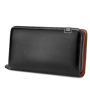 Borsa a Mano da Uomo con Doppia Cerniera, Portacellulare Multi-scomparto, Portafoglio Lungo alla Moda, Borsa da Lavoro Capiente - Product Image 1