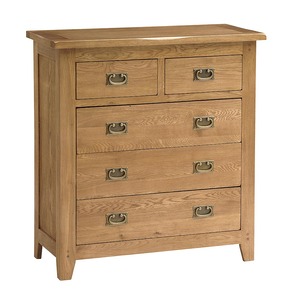 British Hot Sale Oak Wood <strong>Cheap</strong> Price Living Room 5 <strong>Drawer</strong> <strong>Chest</strong> of <strong>Drawers</strong> - Product Image 1