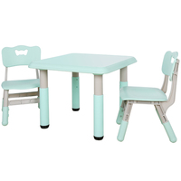 Ensemble table et chaises réglables pour enfants en plastique moderne pour la chambre à coucher et le salon