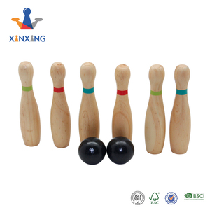 Jeu de quilles en bois naturel pour enfants et adultes avec 10 quilles - Product Image 4