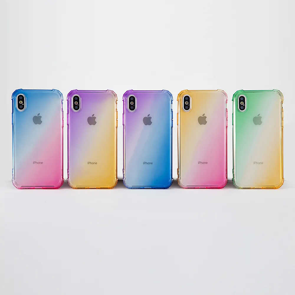 case phone cover mobile,phone pouch case,gradient color drop proof phone case for iphone xs Xr Xs Max 7 7plus 6s