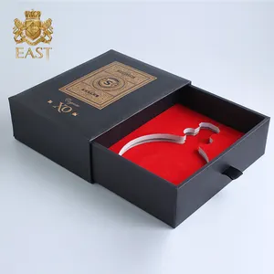 Custom-made printing black cardboard perfume box with logo,bulk buy wine gift boxes,wine and strawberries box