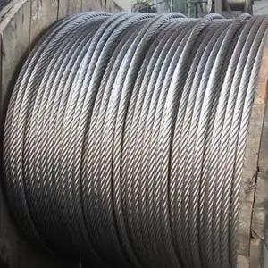 المجلفن و ungalvanised رافعة 6x19 سعر الجملة غير القابل للصدأ مشرق حبل انخفاض استرخاء Unonded أسلاك فولاذ للتغليف حبلا