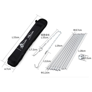 <span class=keywords><strong>Campeggio</strong></span> all'aperto Picnic falò <span class=keywords><strong>fornello</strong></span> per barbecue Grill Bushcraft appendiabiti per cucinare treppiede all'ingrosso - Product Image 6