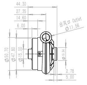 Máquina CPAP Mini Centrífuga Médica de 60mm 7kpa Silenciosa 24vdc Usada Ventilador Elétrico de Alta Pressão - Product Image 5
