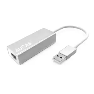 Aucas adaptor Ethernet USB 2.0 100Mbps, kabel USB ke RJ45 untuk Game PC