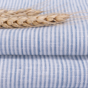 Tissu en <span class=keywords><strong>lin</strong></span> 100% européen 160 g/m² teint en fil, textile rayé de qualité supérieure pour chemises et literie pour hommes, commande d'échantillon pour hommes - Product Image 1