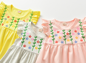 Appena nato Del Bambino Vestiti Della Ragazza di Estate Del Bambino Bambini Vestiti Floreali Con Le Immagini - Product Image 3