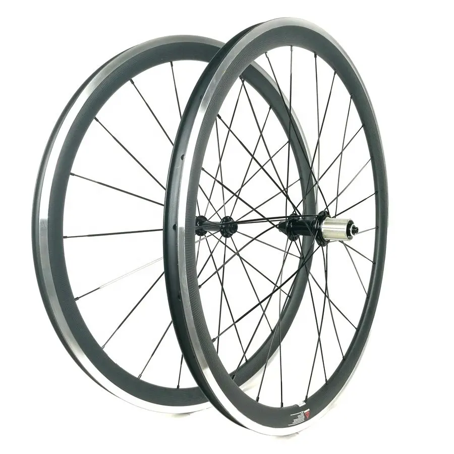 Synergy conjunto de roda de bicicleta, conjunto de rodas de bicicleta de liga de alumínio com superfície de freio de liga de carbono 38mm com rodas de freio de liga