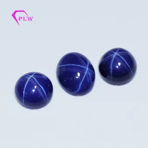 Oval Cabochon Mavi Yıldız Safir Taşlar takı yapmak için