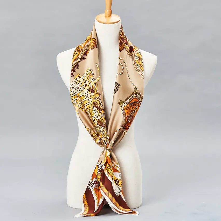High End Unique Short Habotai Silk Scarf in 100% Silk Fabric Shawl Wholesale for Women
