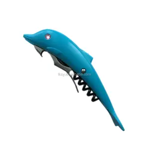 New Design Multifunctional Fish Model Corkscrew Plastic Wine and Bottle Openers with Customizable Logo Seahorse Shape