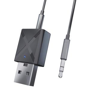 KN320 Xe <span class=keywords><strong>Bluetooth</strong></span> 5.0 Adapter 2-Trong-1 Máy Phát Không Dây Receiver Adapter Stereo Âm Nhạc AUX Âm Thanh <span class=keywords><strong>Dongle</strong></span> Cho TV PC Loa - Product Image 1