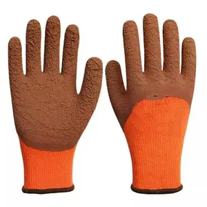 Cheap 7G Terry Lined Knit Cotton Gloves Coated Cut Gloves