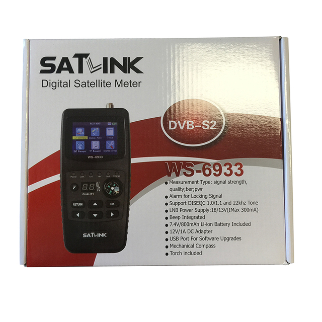 DVB-S Digital Satellite FFnder Meter,New Satlink Ws 6933 Satellite Finder Dvb-s2 950MHz-2150MHz Signal Meter
