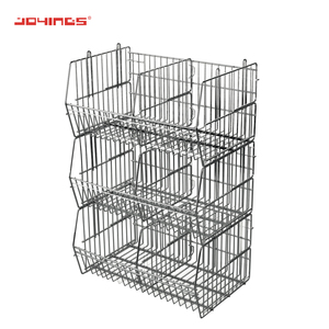금속 쌓을수 있는 크롬 철사 저장 바구니 - Product Image 3
